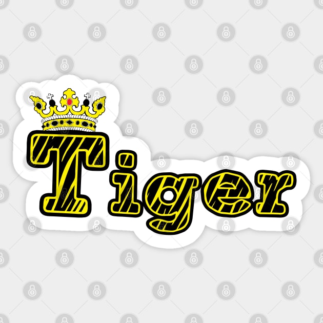 KING TIGER Sticker by NAYAZstore